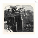 Progress of the Thames Embankment: Cutting the Piles which Form the Cofferdam UK 1866 by Anonymous