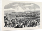 Native Games at Te Papa Camp Tauranga New Zealand: War Canoes Competing for Prizes 1866 by Anonymous