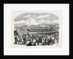 Native Games at Te Papa Camp Tauranga New Zealand: War Canoes Competing for Prizes 1866 by Anonymous