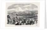 Native Games at Te Papa Camp Tauranga New Zealand: War Canoes Competing for Prizes 1866 by Anonymous