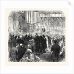 Mr. Peabody Distributing the Prizes at the Working Classes Industrial Exhibition Guildhall UK 1866 by Anonymous