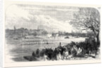 The Oxford and Cambridge University Boat Race: Passing the Crab Tree UK 1866 by Anonymous