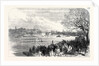 The Oxford and Cambridge University Boat Race: Passing the Crab Tree UK 1866 by Anonymous
