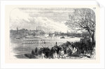 The Oxford and Cambridge University Boat Race: Passing the Crab Tree UK 1866 by Anonymous