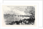The Oxford and Cambridge University Boat Race: Passing the Crab Tree UK 1866 by Anonymous