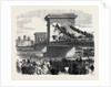 The Oxford and Cambridge University Boat Race: Scene at Hammersmith Bridge London UK 1866 by Anonymous