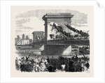 The Oxford and Cambridge University Boat Race: Scene at Hammersmith Bridge London UK 1866 by Anonymous