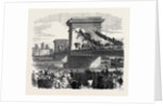 The Oxford and Cambridge University Boat Race: Scene at Hammersmith Bridge London UK 1866 by Anonymous