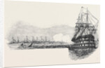 The Flag Ship Ocean, Saluting the Royal Squadron, at the Nore by Anonymous