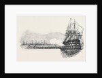 The Flag Ship Ocean, Saluting the Royal Squadron, at the Nore by Anonymous