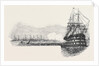 The Flag Ship Ocean, Saluting the Royal Squadron, at the Nore by Anonymous