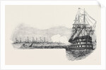 The Flag Ship Ocean, Saluting the Royal Squadron, at the Nore by Anonymous