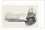 The Flag Ship Ocean, Saluting the Royal Squadron, at the Nore by Anonymous