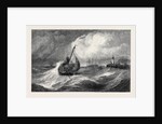 Freshening Gale Scarborough Fishing Boats Returning to Harbour, from the Royal Academy Exhibition 1871 by Anonymous