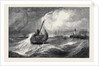 Freshening Gale Scarborough Fishing Boats Returning to Harbour, from the Royal Academy Exhibition 1871 by Anonymous