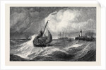 Freshening Gale Scarborough Fishing Boats Returning to Harbour, from the Royal Academy Exhibition 1871 by Anonymous