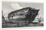 Breaking-Up H.M.S. Queen at Rotherhithe 1871 by Anonymous
