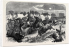 Stampede of Cavalry Horses at Aldershott Camp 1871 by Anonymous
