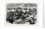 Stampede of Cavalry Horses at Aldershott Camp 1871 by Anonymous