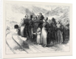 Opening of the Mont Cenis Tunnel: Country People Waiting to See the Train Pass 1871 by Anonymous