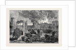 The Fire at Warwick Castle 1871 by Anonymous