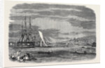 Regatta in Halifax Harbour Nova Scotia Sailing Match for the Prince of Wales' Cup: The Winning Yacht Wave Crossing the Bows of the St. George by Anonymous