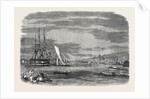 Regatta in Halifax Harbour Nova Scotia Sailing Match for the Prince of Wales' Cup: The Winning Yacht Wave Crossing the Bows of the St. George by Anonymous