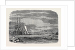 Regatta in Halifax Harbour Nova Scotia Sailing Match for the Prince of Wales' Cup: The Winning Yacht Wave Crossing the Bows of the St. George by Anonymous