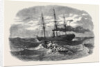 Picking Up a Man Overboard from the Peninsular and Oriental Company's Ship Candia in the Red Sea. by Anonymous