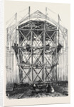 Progress of the Great Exhibition Building: The Traversing Platform Used in the Construction of the Nave. by Anonymous