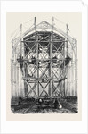 Progress of the Great Exhibition Building: The Traversing Platform Used in the Construction of the Nave. by Anonymous