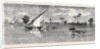 View below Kafr Zayat Showing the Railway Bridge and Train Off the Line Inundation of the Nile by Anonymous