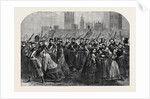Reinforcements for Canada: The Guards Crossing Westminster Bridge on Their Way to the South Western Railway Station December 28 1861 by Anonymous