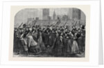 Reinforcements for Canada: The Guards Crossing Westminster Bridge on Their Way to the South Western Railway Station December 28 1861 by Anonymous