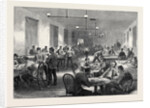 The Camp at Aldershott: Soldiers' Recreation Room 1868 by Anonymous