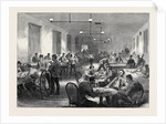 The Camp at Aldershott: Soldiers' Recreation Room 1868 by Anonymous