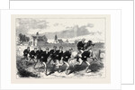 The Oxford and Cambridge Boat Race: The Cambridge Crew Training on Barnes Common 1868 by Anonymous