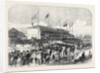 Boathouse at Putney: The Cambridge Crew Going Out for Practice 1868 by Anonymous