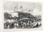 Boathouse at Putney: The Cambridge Crew Going Out for Practice 1868 by Anonymous