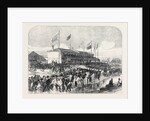 Boathouse at Putney: The Cambridge Crew Going Out for Practice 1868 by Anonymous