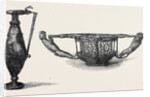 Gold Ewer or Wine Jug (Dacian 5th Century) Left Bowl or Basket with Tiger Handles (Dacian 5th Century) Right 1868 by Anonymous