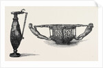 Gold Ewer or Wine Jug (Dacian 5th Century) Left Bowl or Basket with Tiger Handles (Dacian 5th Century) Right 1868 by Anonymous