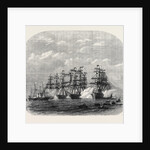 Visit of the Prince and Princess of Wales to Ireland: The Ironclad Squadron Saluting the Royal Yacht in Dublin Bay 1868 by Anonymous