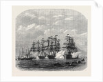 Visit of the Prince and Princess of Wales to Ireland: The Ironclad Squadron Saluting the Royal Yacht in Dublin Bay 1868 by Anonymous