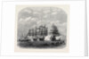 Visit of the Prince and Princess of Wales to Ireland: The Ironclad Squadron Saluting the Royal Yacht in Dublin Bay 1868 by Anonymous