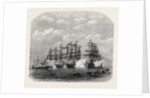 Visit of the Prince and Princess of Wales to Ireland: The Ironclad Squadron Saluting the Royal Yacht in Dublin Bay 1868 by Anonymous