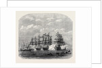Visit of the Prince and Princess of Wales to Ireland: The Ironclad Squadron Saluting the Royal Yacht in Dublin Bay 1868 by Anonymous