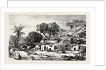 Village Near Assouan, Egypt, Engraving 1879 by Anonymous