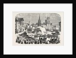 Queen Victoria's Visit to Leeds, UK: Her Majesty Passing Through Clarendon Road, 1858 by Anonymous