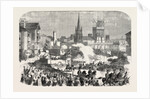 Queen Victoria's Visit to Leeds, UK: Her Majesty Passing Through Clarendon Road, 1858 by Anonymous